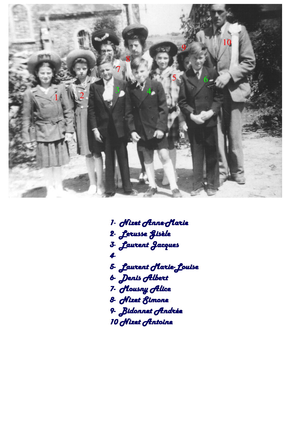 Confirmés à Regné, après-guerre