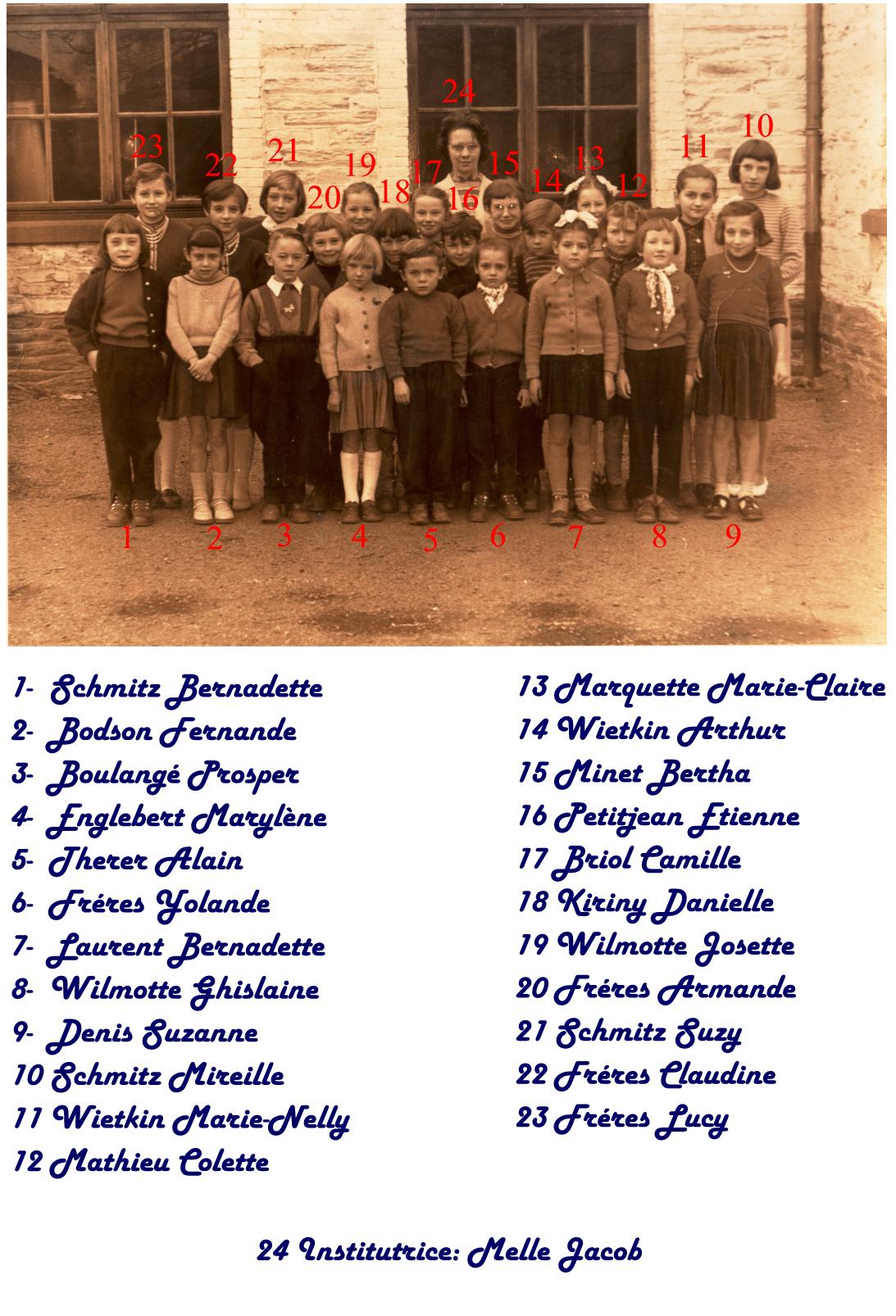École de Regné, 1959