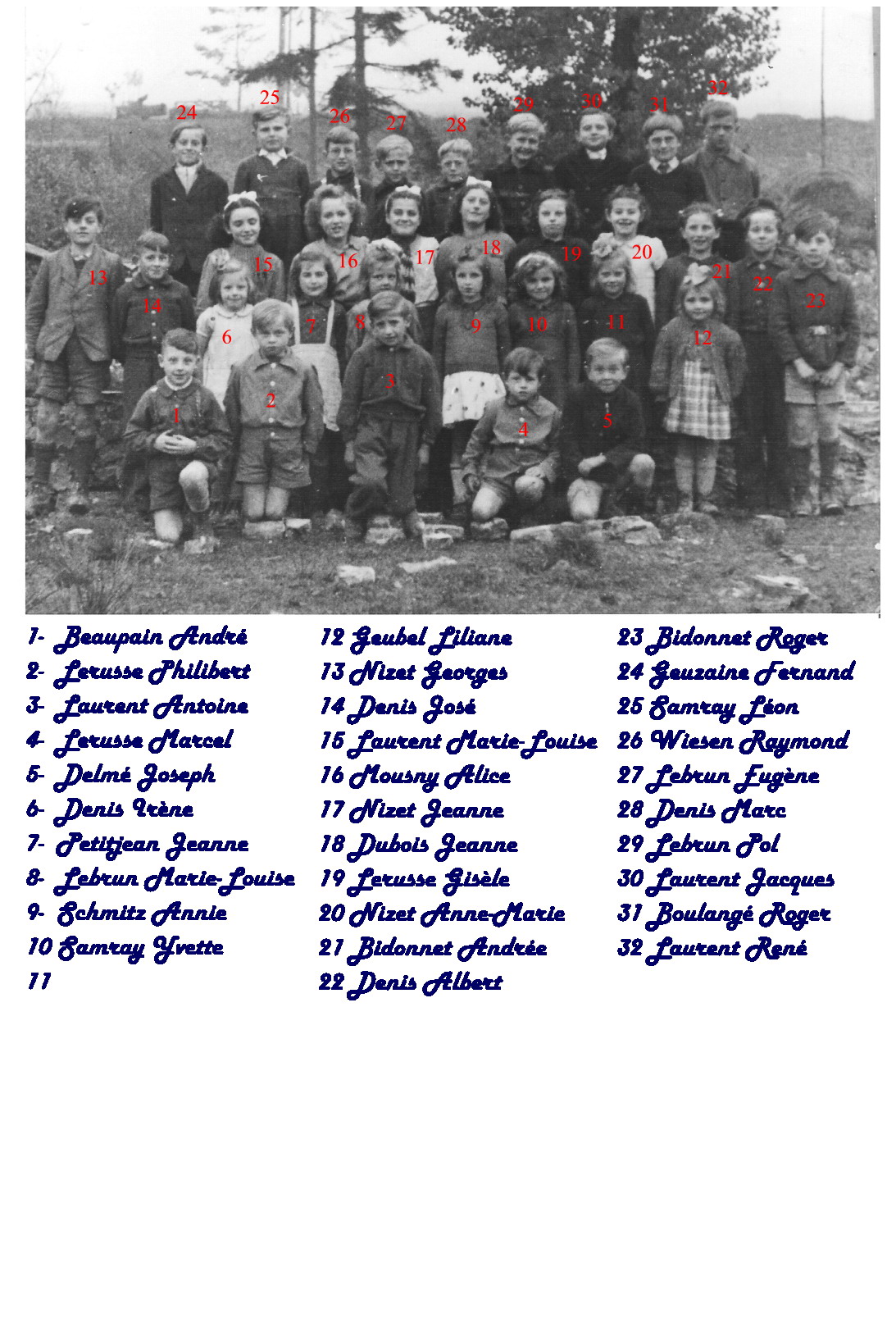 École de Regné après la guerre