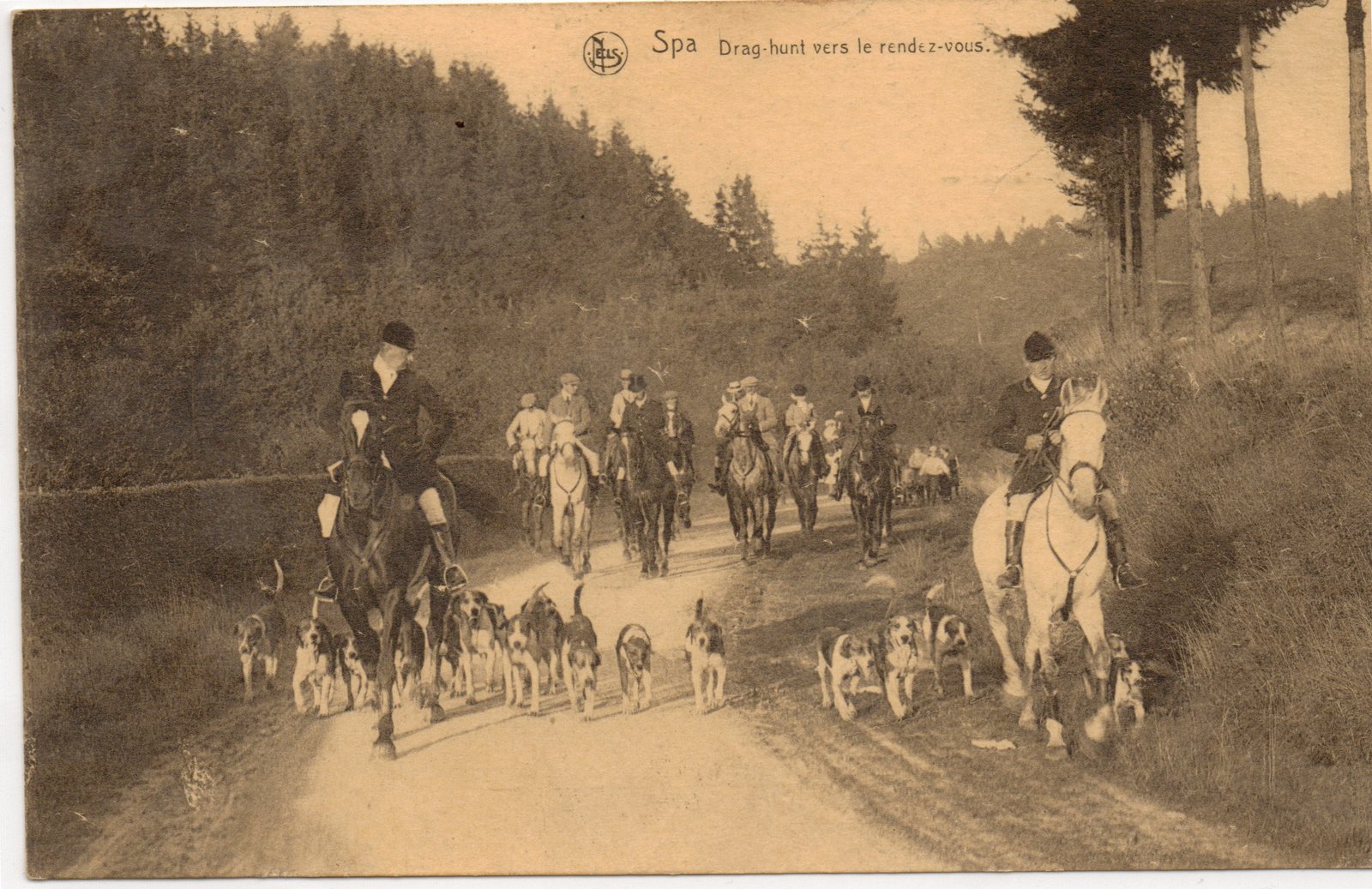 Spa — Chasse à courre vers le rendez-vous, vers 1913