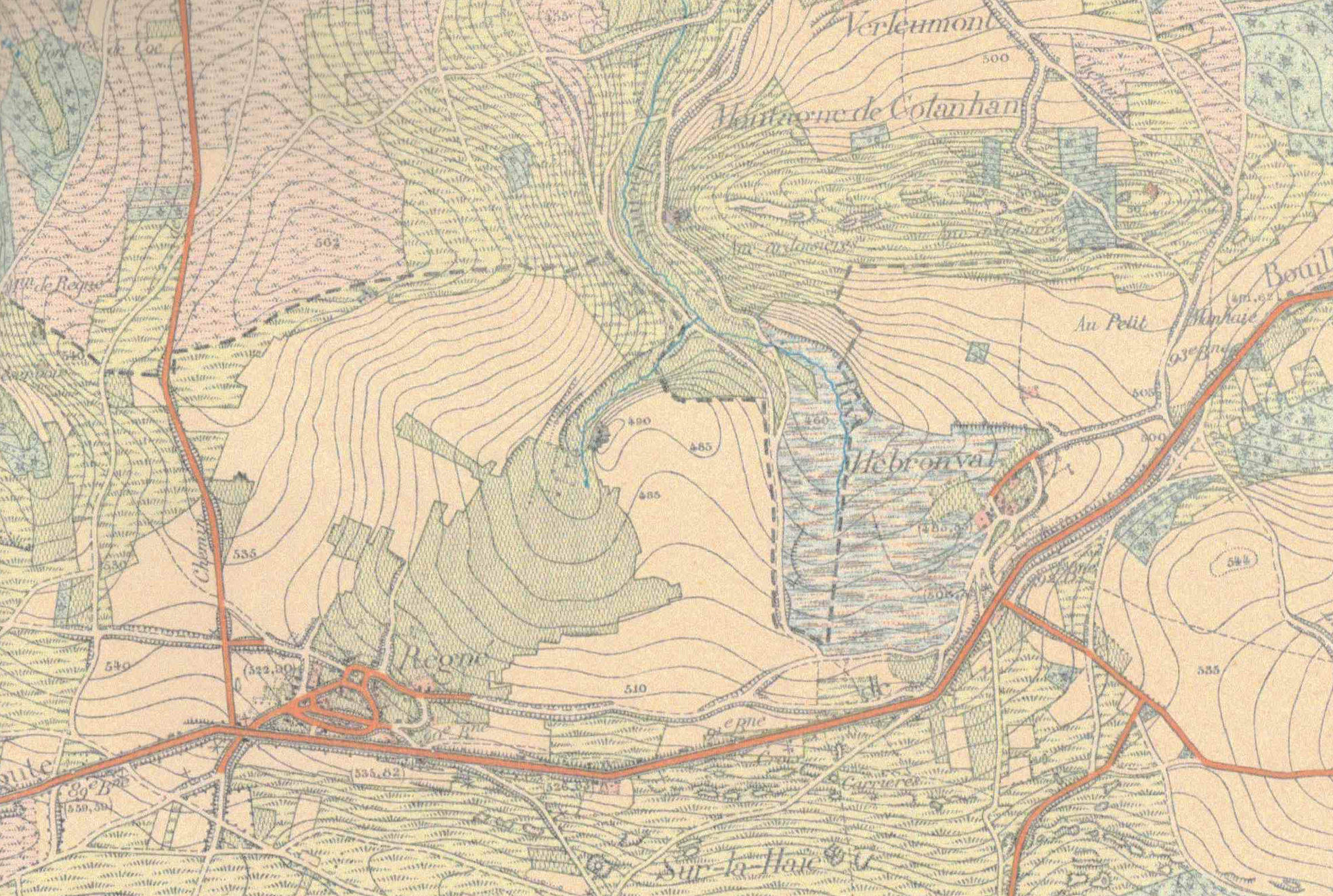 Colanhan — Anciennes ardoisières (carte 1895)