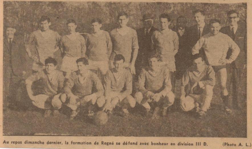 La formation de Regné en Division III D, 1968 — coupure de presse