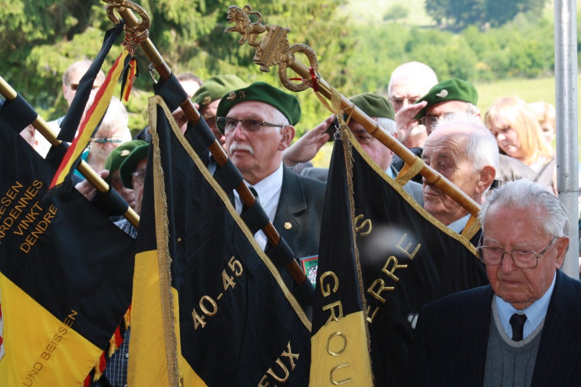 Vétérans et porte-drapeaux