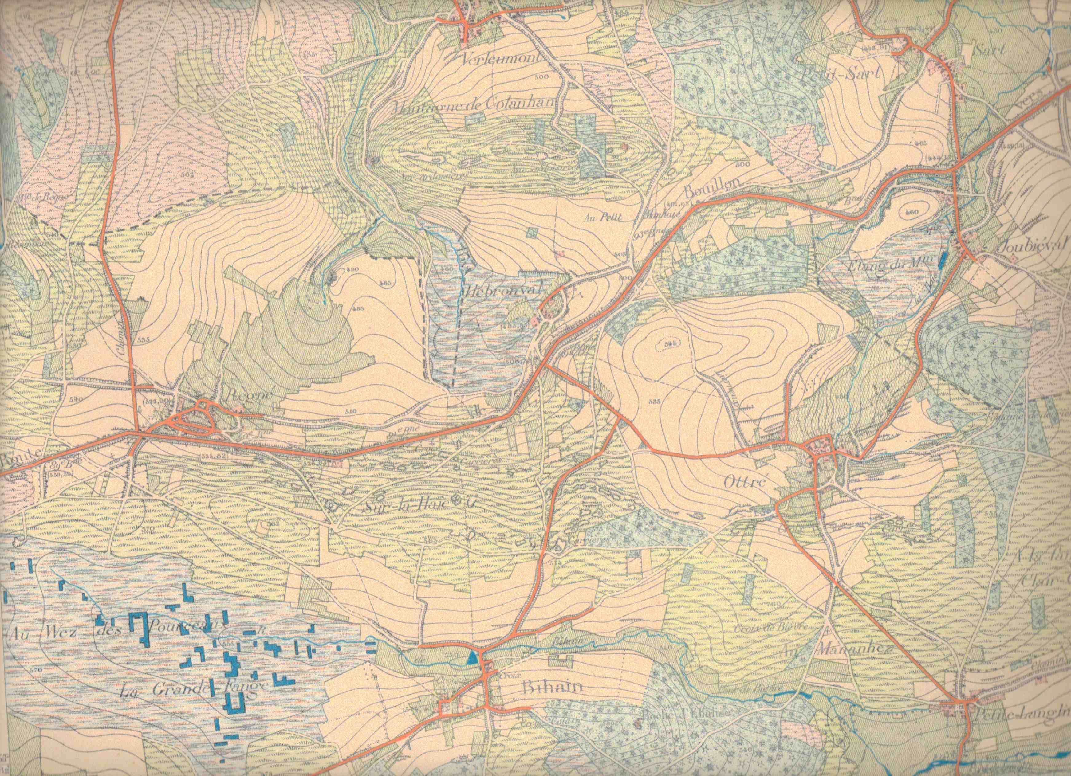 Carte IGM — Regné et Ottré, 1895