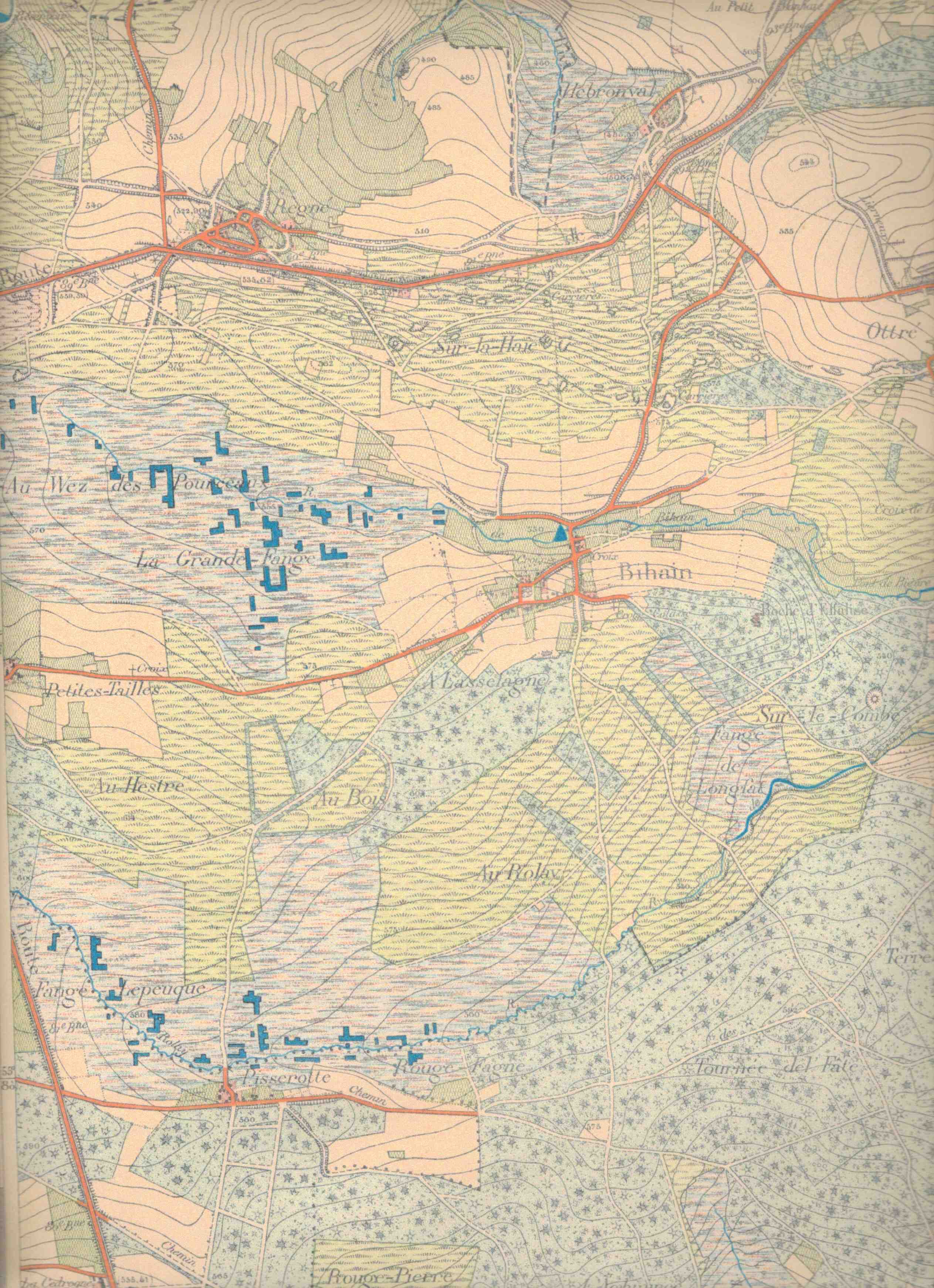 Carte IGM — Tourbières, 1895